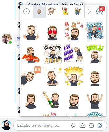 Avatar de facebook como stickers