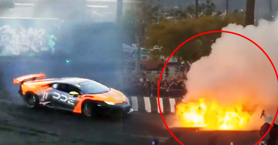 lamborghini incendiado